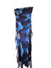 Wdirara Floral Blue Black Cocktail Dress Size L - photo 1