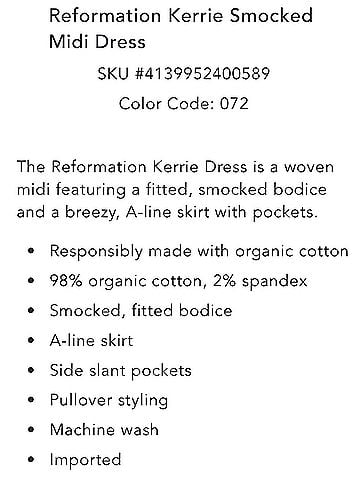 Reformation Kerrie Casual Dress (view 2)