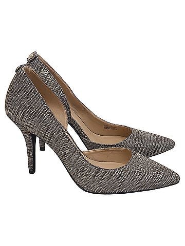 Michael Kors Michael Kors Natalie Pointed-Toe D'Orsay Pumps in Silver Glitter (view 1)