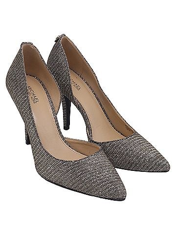 Michael Kors Michael Kors Natalie Pointed-Toe D'Orsay Pumps in Silver Glitter (view 2)