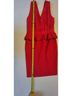 Maje 100% Polyester 87% Acetate 33% Polyester Solid Red Cocktail Dress Size 2 - photo 7