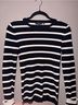 Theory Stripes Black White Pullover Sweater Size M - photo 4