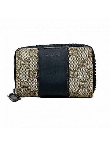 Gucci Gucci GG Supreme 451242 Leather Coin Purse - Black/Brown Men's & Women's (view 1)