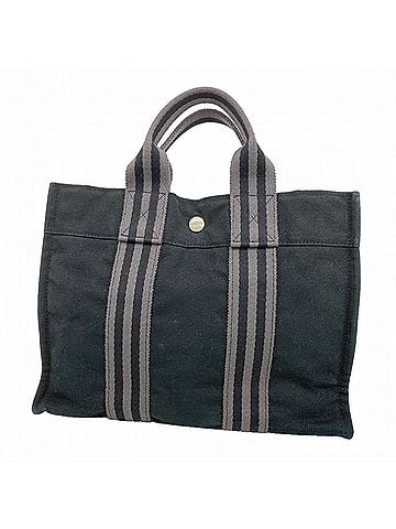 Hermès Hermes Fourre-Tout PM Canvas Tote Bag, Black, for Men and Women (view 1)