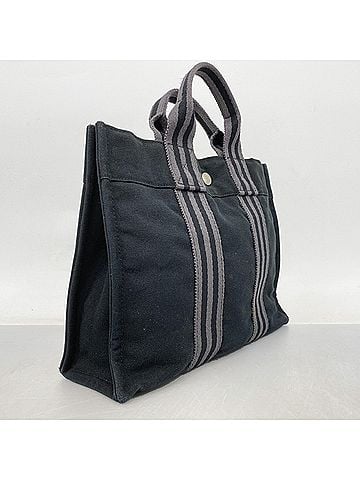 Hermès Hermes Fourre-Tout PM Canvas Tote Bag, Black, for Men and Women (view 2)