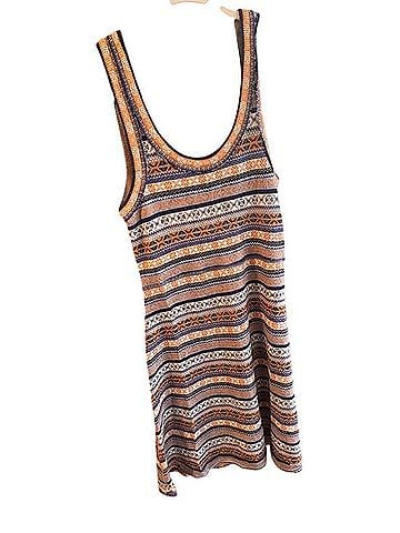 Free People Striped Knit Tank Dress Casual Dress (view 1)