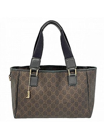 Gucci Gucci GG Supreme Tote Bag 264221 Black Brown Women's (view 1)