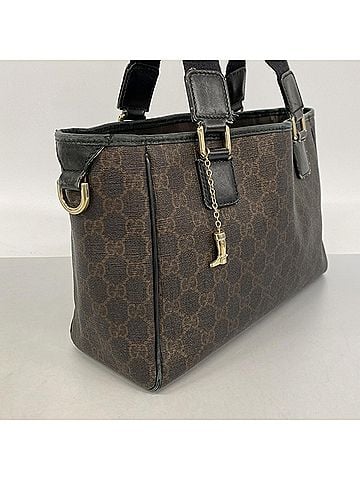 Gucci Gucci GG Supreme Tote Bag 264221 Black Brown Women's (view 2)