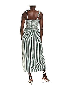 white dress boat neck Boston Boat Neck Sleeveless Midi Dress - Ivory