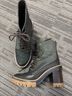 Tory Burch Green Brown Boots Size 7 - photo 4