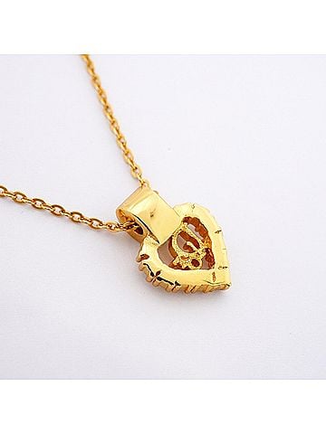 Christian Dior Christian Dior Necklace, GP Plated, Rhinestone, Gold, Women's (view 2)