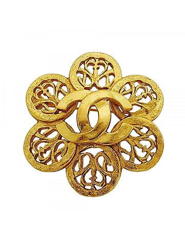 Chanel Chanel Brooch, Coco Mark, GP Plated Gold, Women's (view 1)