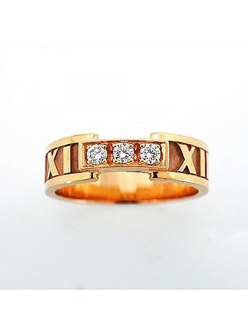 Tiffany & Co. Tiffany & Co. Atlas Ring, 3PD (3 Diamonds), 18K Pink Gold, Diamond (Women's) (view 2)