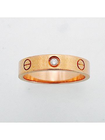 Cartier Cartier Mini Love Ring, 1PD (18K Pink Gold), Diamond, Women's (view 2)