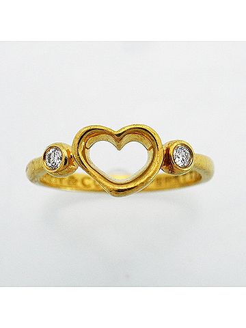 Tiffany & Co. Tiffany & Co. Heart Ring, 2PD (2 Diamonds), 18K Yellow Gold, Women's (view 2)