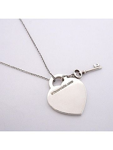 Tiffany & Co. Tiffany & Co. Necklace, Heart Tag, Key, Sterling Silver 925, Women's (view 2)