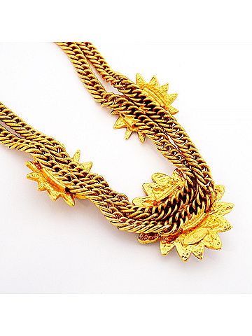 Chanel Chanel Necklace, Coco Mark, Double Chain, Lion Motif, GP Plated, Women's (view 2)