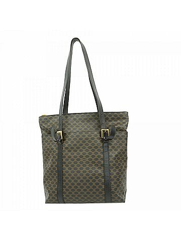 Céline Celine Macadam Tote Bag, Black, Women's (view 1)