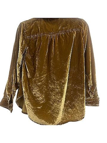 Pilcro Relaxed Velvet Buttondown Long Sleeve T-Shirt (view 2)