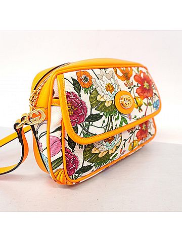 Gucci Gucci Flora Shoulder Bag 550147 Canvas Orange Multicolor Women's P2975760 (view 2)