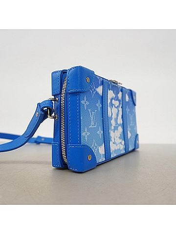 Louis Vuitton Louis Vuitton Monogram Clouds Soft Trunk Wallet Shoulder Bag M45432 Blue White Men's OP005441 (view 2)