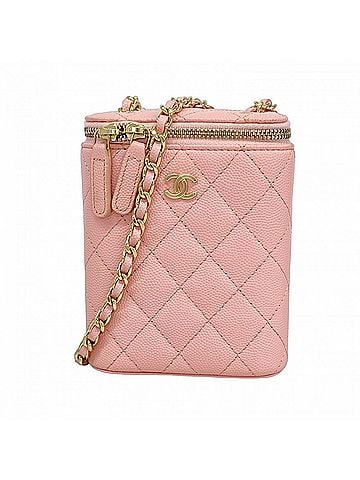 Chanel Chanel Matelassé Chain Shoulder Bag, Caviar Leather, Pink Champagne, Women's, OP005420 (view 1)