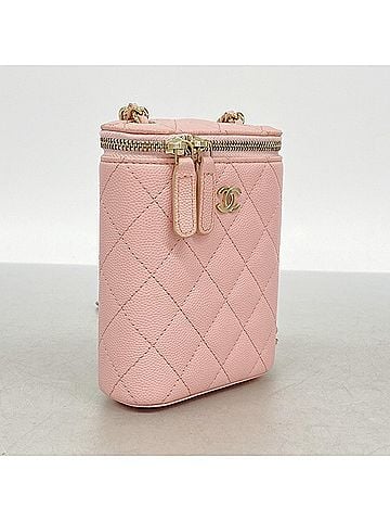Chanel Chanel Matelassé Chain Shoulder Bag, Caviar Leather, Pink Champagne, Women's, OP005420 (view 2)