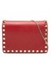 Valentino 100% Leather Red Leather Rockstud Chain Pouch One size - photo 1