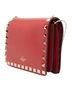Valentino 100% Leather Red Leather Rockstud Chain Pouch One size - photo 3