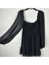 Wilfred 100% Polyester 100% Polyester 69% Polyester 31% Rubber Solid Black Cocktail Dress Size M - photo 7