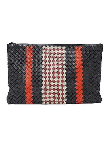 Bottega Veneta Bottega Veneta handbag for women and men, brand name, intrecciato, clutch bag, second leather, black, red. (view 1)