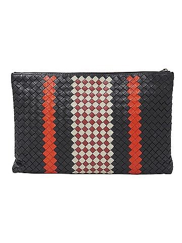 Bottega Veneta Bottega Veneta handbag for women and men, brand name, intrecciato, clutch bag, second leather, black, red. (view 2)