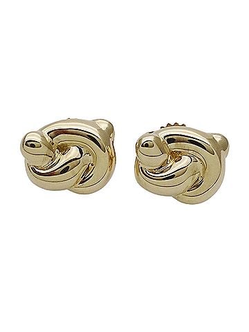 Tiffany & Co. Tiffany & Co. Women's Earrings, 750YG Knot Design, Yellow Gold, Pair, Jewelry (view 1)