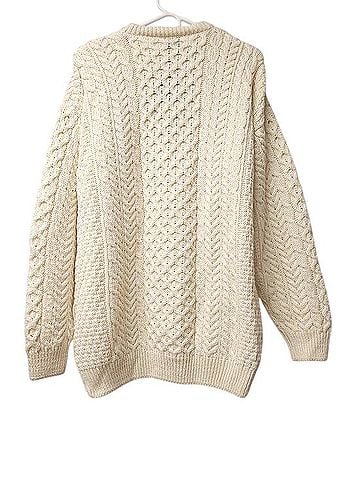 Aran Wool Pullover Sweater (view 2)