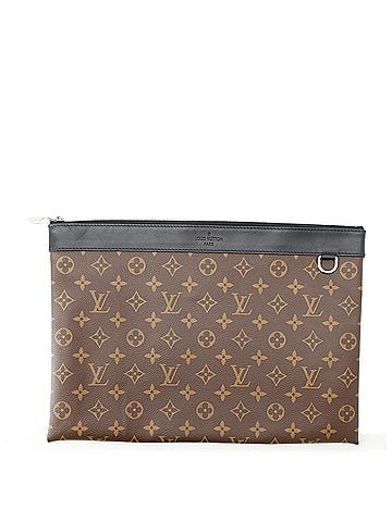 Louis Vuitton Louis Vuitton Monogram Macassar Pochette Discovery M69411 Clutch Bag LOUIS VUITTON Black Handbag Men's (view 1)