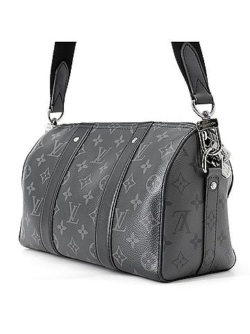 Louis Vuitton Louis Vuitton Shoulder Bag Monogram Eclipse Reverse City Keepall M45936 Black Handbag Men's LOUIS VUITTON (view 2)