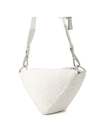 Prada Prada Shoulder Bag Triangle Raffia 1BH190 PRADA White Handbag (view 2)