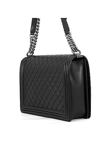 Chanel Chanel Chain Shoulder Bag Boy Matelasse 30 Coco Mark Lambskin A67087 CHANEL Black Handbag Women's (view 2)