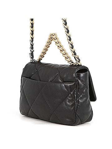 Chanel Chanel Chain Shoulder Bag CHANEL19 Coco Mark Shiny Lambskin AS1160 CHANEL Black 19 Handbag Women's (view 2)