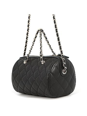Chanel Chanel Matelassé handbag, Coco Mark, caviar leather, mini Boston bag, AP4474, CHANEL 2-way shoulder black, handbag for women, (view 2)