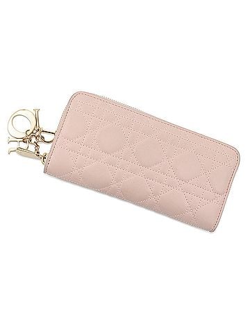 Christian Dior Christian Dior Long Wallet Cannage Lady Voyageur Lambskin S0007ONMJ_M973 Japan Limited Edition Women's WALLET (view 1)
