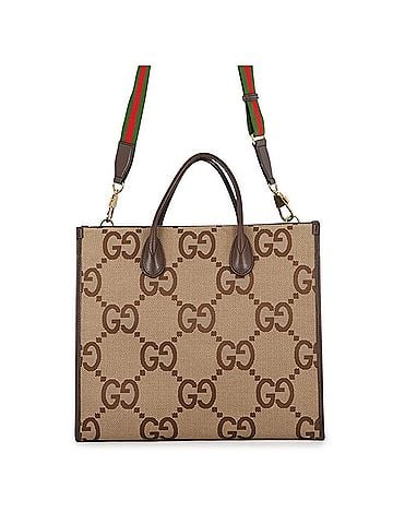Gucci Gucci Jumbo GG Canvas Leather Tote Bag 678839 GUCCI 2-way Shoulder Handbag (view 1)