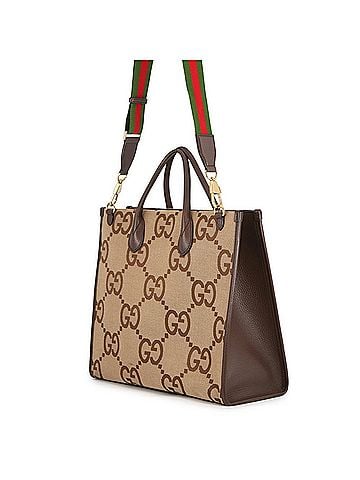 Gucci Gucci Jumbo GG Canvas Leather Tote Bag 678839 GUCCI 2-way Shoulder Handbag (view 2)