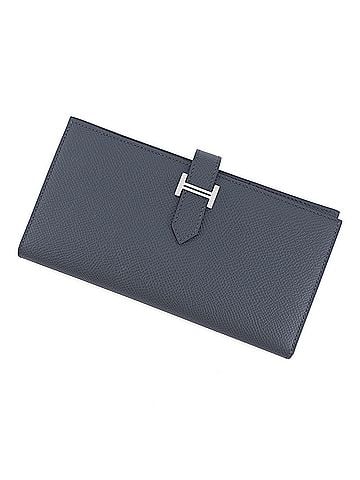 Hermès Hermes Bearn Soufflé Long Wallet, Gris Misty Epsom Leather, K Stamp, HERMES WALLET (view 1)
