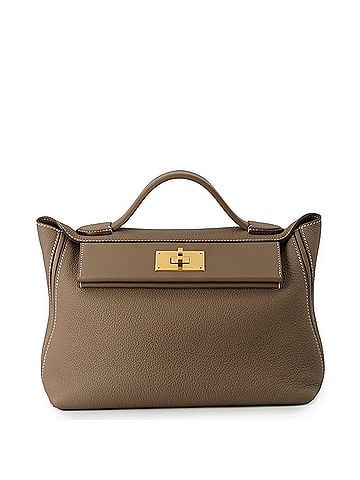 Hermès Hermes 24 29 Sac Etoupe Togo Swift Z stamp HERMES 2-way handbag (view 1)