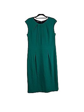 Lafayette 148 New York Emeralds Green Wool Blend Sheath Wool Dress (view 2)