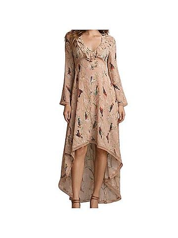 Foxiedox Hummingbird Crepe High Low Maxi  Casual Dress (view 1)