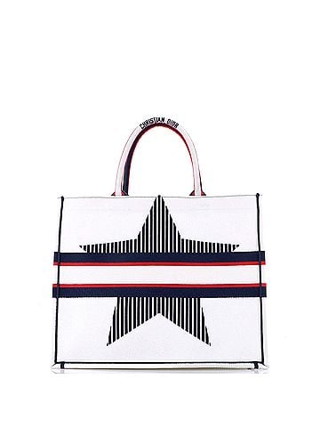 Dior Star Embroidered Book Tote Large (view 2)