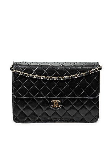 Chanel Vintage Push Lock Straight Flap  (view 1)