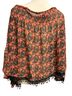 NAANAA 100% Polyester Floral Multi Color Short Sleeve Blouse Size S - photo 2